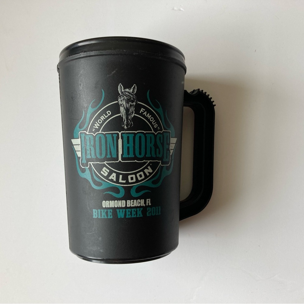 Bike Week 2011 Daytona Beach Iron Horse Saloon Plastic Beer Mug Black